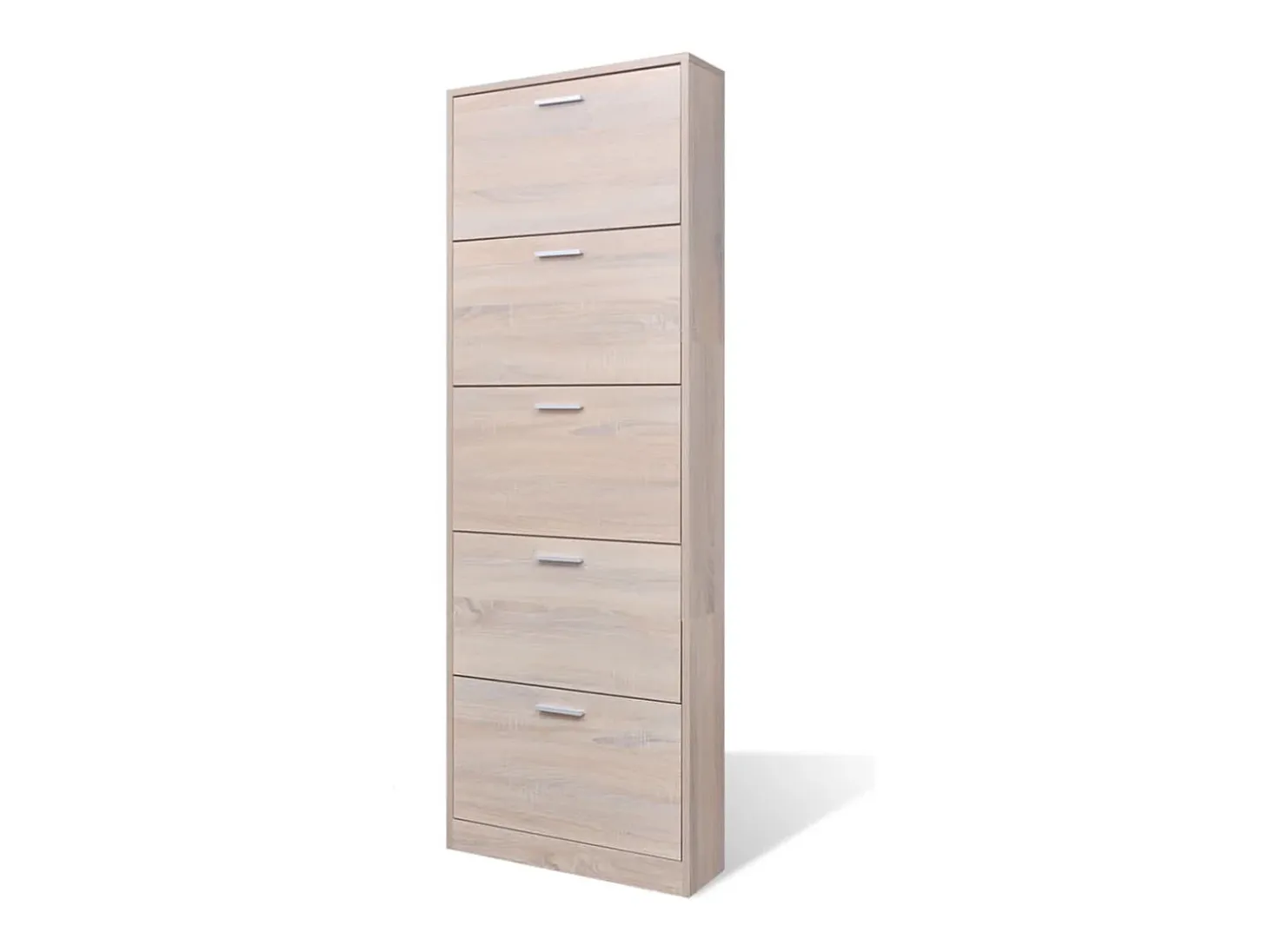Zapatero de madera con 5 compartimentos Aspecto roble
