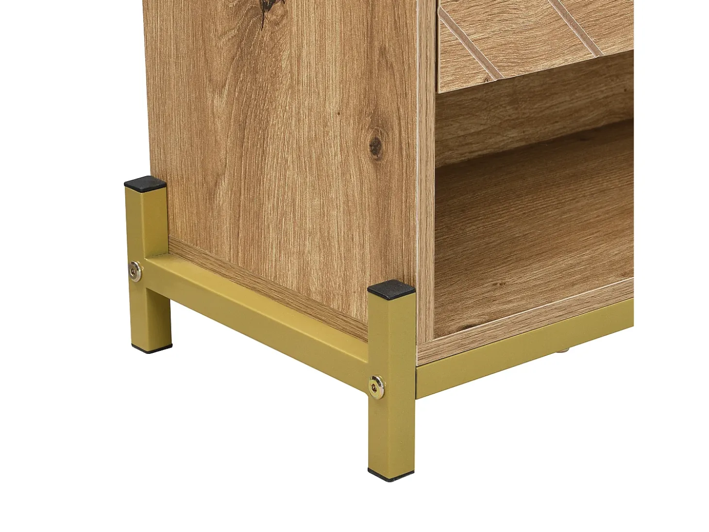 Zapatero de madera con 4 puertas, MDF, (108,5x24x100 cm)