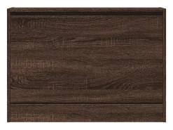 Zapatero de madera de ingeniería marrón roble 80x21x57 cm ES383592