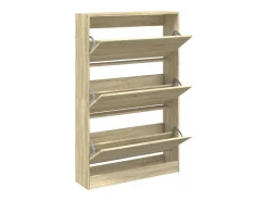 Zapatero de madera de ingeniería roble Sonoma 80x21x125,5 cm ES177046