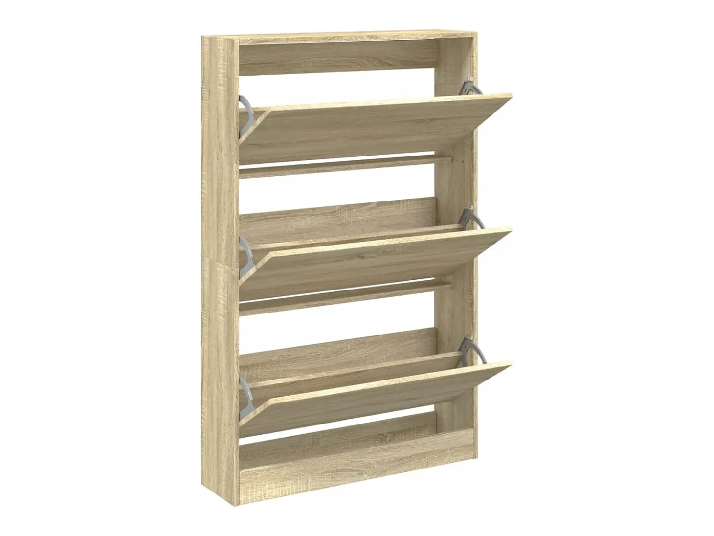 Zapatero de madera de ingeniería roble Sonoma 80x21x125,5 cm ES177046