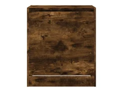 Zapatero de madera de ingeniería roble ahumado 60x42x69 cm ES106869