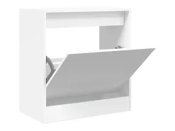Zapatero de madera de ingeniería blanco 60x34x63,5 cm ES934162