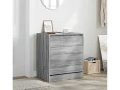 Zapatero de madera de ingeniería gris Sonoma 60x42x69 cm ES743477