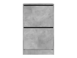 Zapatero de madera de ingeniería gris hormigón 60x34x96,5 cm ES804977