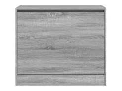 Zapatero de madera de ingeniería gris Sonoma 80x42x69 cm ES553558