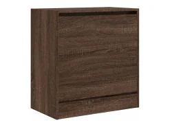 Zapatero de madera de ingeniería marrón roble 60x34x63,5 cm ES328176