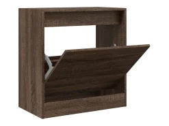 Zapatero de madera de ingeniería marrón roble 60x34x63,5 cm ES328176