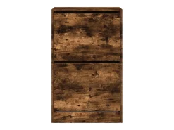 Zapatero de madera de ingeniería roble ahumado 60x34x96,5 cm ES276262