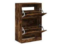 Zapatero de madera de ingeniería roble ahumado 60x34x96,5 cm ES276262