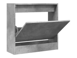 Zapatero de madera de ingeniería gris hormigón 60x21x57 cm ES852534