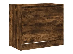 Zapatero de madera de ingeniería roble ahumado 80x42x69 cm ES497019