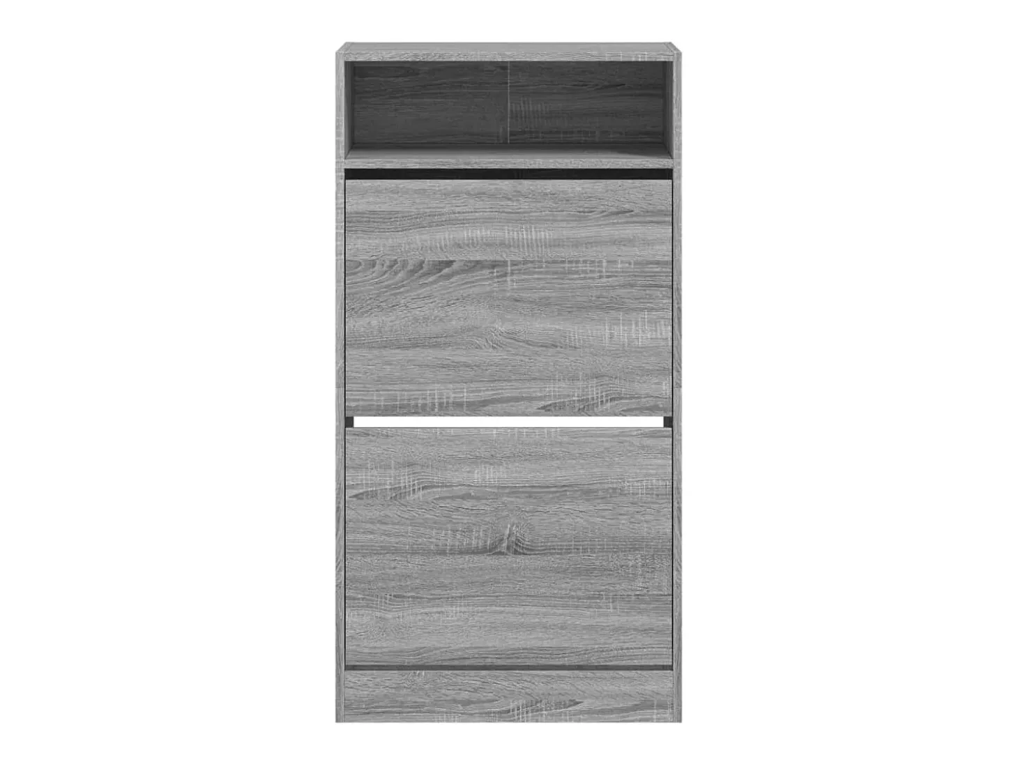 Zapatero de madera de ingeniería gris Sonoma 60x34x116 cm ES836875