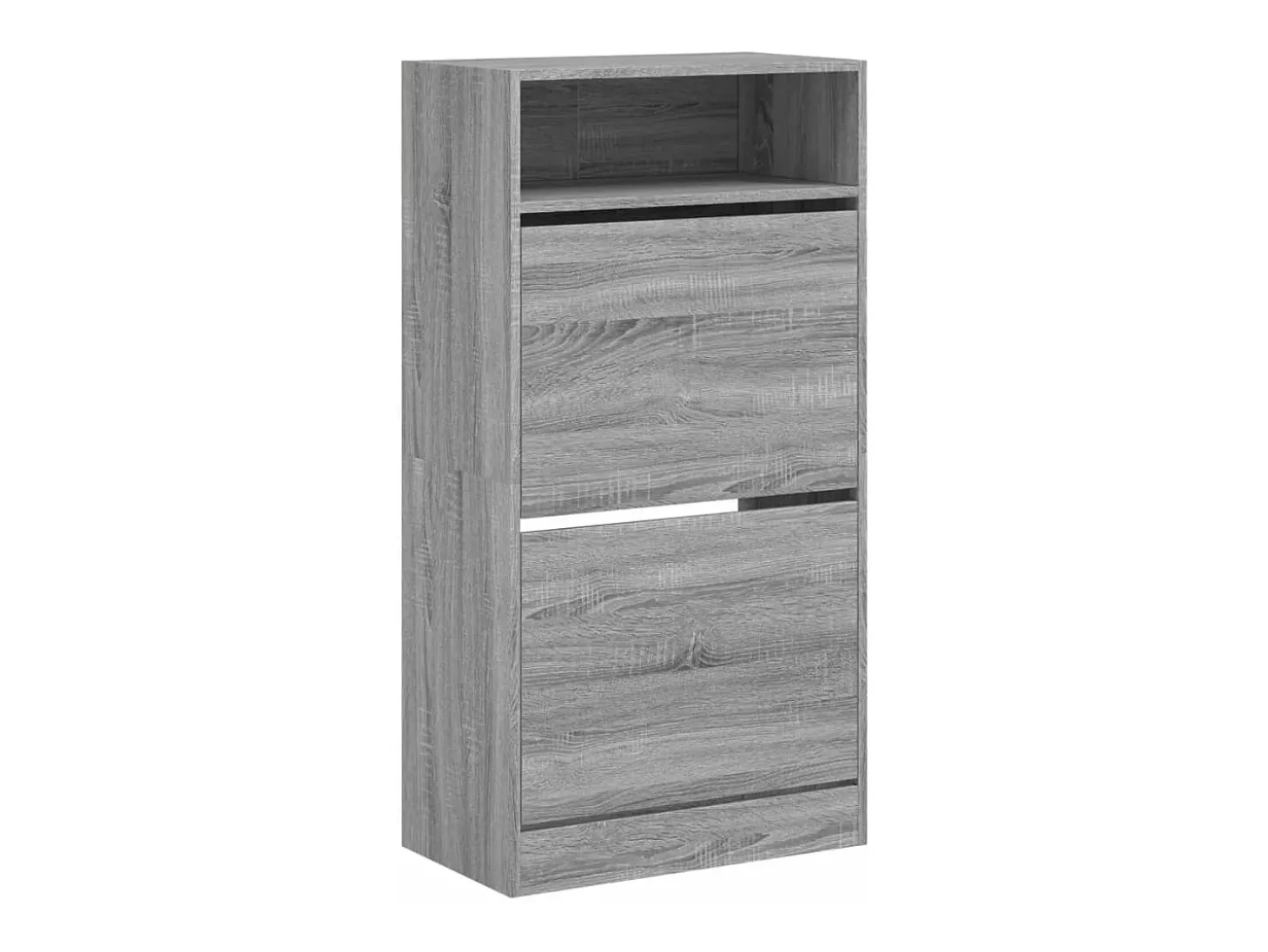 Zapatero de madera de ingeniería gris Sonoma 60x34x116 cm ES836875