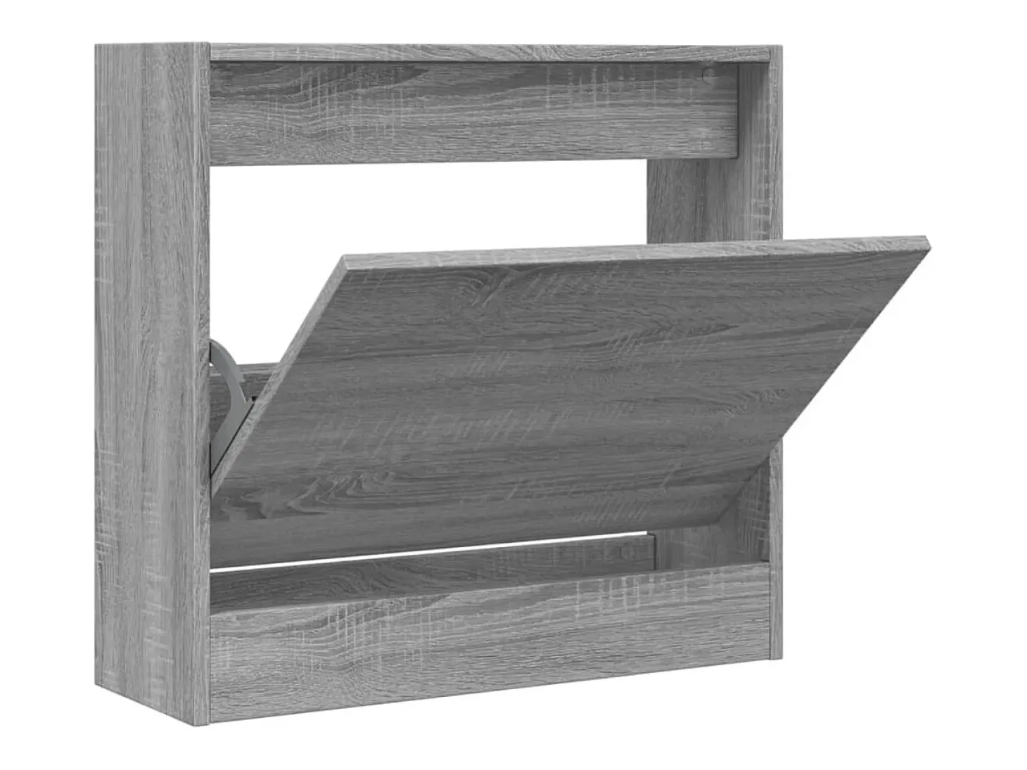 Zapatero de madera de ingeniería gris Sonoma 60x21x57 cm ES971124