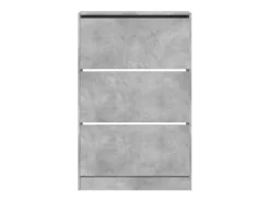 Zapatero de madera de ingeniería gris hormigón 80x21x125,5 cm ES754692