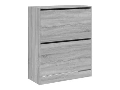 Zapatero de madera de ingeniería gris Sonoma 80x34x96,5 cm ES144874