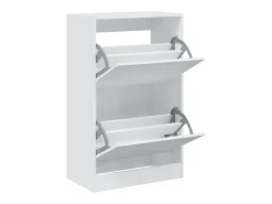 Zapatero de madera de ingeniería blanco 60x34x96,5 cm ES303994