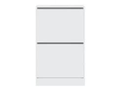 Zapatero de madera de ingeniería blanco 60x34x96,5 cm ES303994