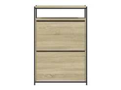 Zapatero de madera de ingeniería roble Sonoma 75x34x112 cm ES137083