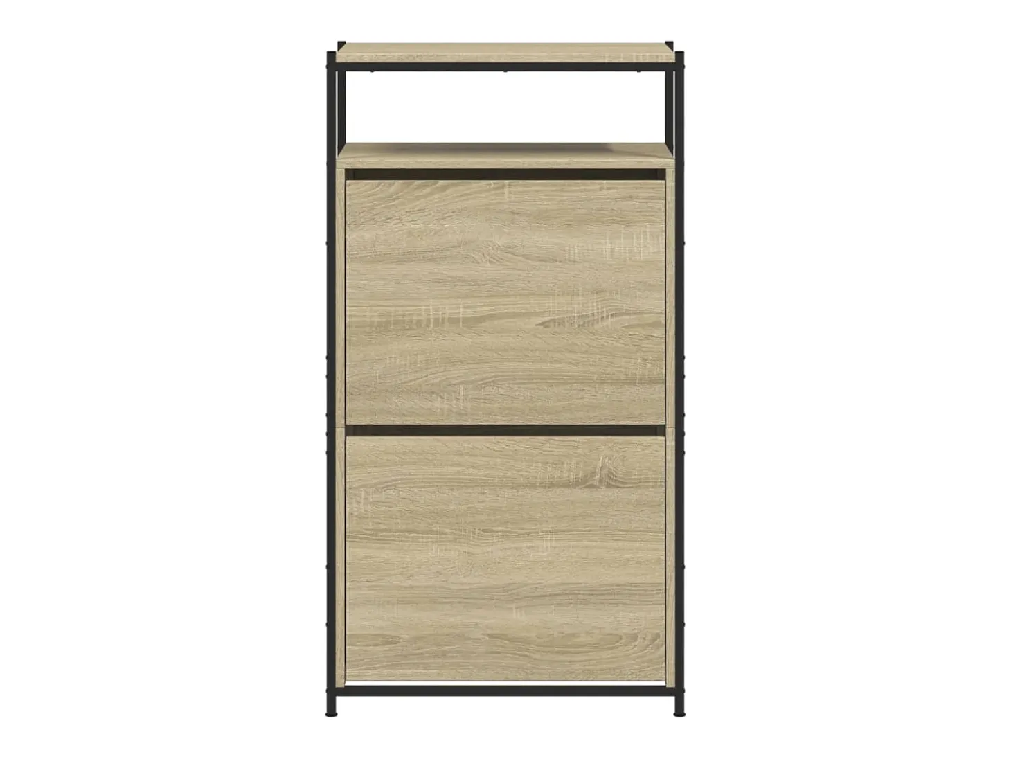 Zapatero de madera de ingeniería roble Sonoma 60x34x112 cm ES989260