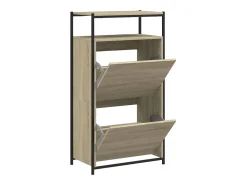 Zapatero de madera de ingeniería roble Sonoma 60x34x112 cm ES989260