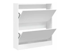 Zapatero de madera de ingeniería blanco 80x21x87,5 cm ES433010