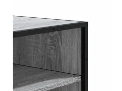 Zapatero de madera y metal de ingeniería gris Sonoma