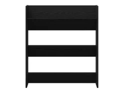 Zapatero de pared - Roble negro, 80 x 18 x 90 cm, madera de ingeniería