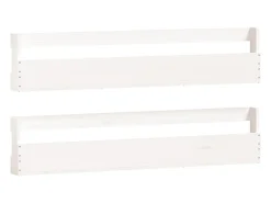 Zapatero de pared 2 uds Blanco 110x9x23cm Pino macizo