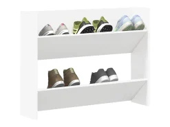 Zapatero de pared Blanco 80x18x60 cm Aglomerado
