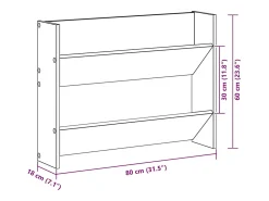 Zapatero de pared Blanco 80x18x60 cm Aglomerado