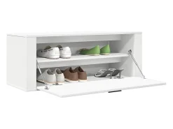 Zapatero de pared Blanco 100x35x38cm Madera de ingeniería