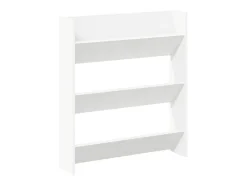 Zapatero de pared blanco 80x18x90 cm madera contrachapada