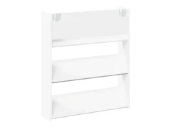 Zapatero de pared blanco 80x18x90 cm madera contrachapada