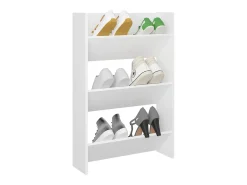 Zapatero de pared Blanco 60x18x90 cm Aglomerado
