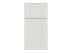 Zapatero de pared con 3 puertas - Blanco - 50 cm - VELDIO