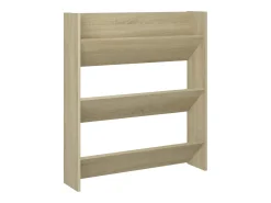Zapatero de pared de madera de ingeniería de roble Sonoma