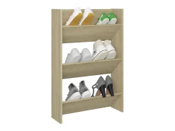 Zapatero de pared de roble Sonoma 60x18x90 cm Aglomerado