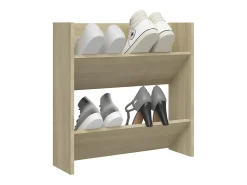 Zapatero de pared de roble Sonoma 60x18x60 cm Aglomerado