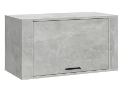 Zapatero de pared gris hormigón 70x35x38 cm