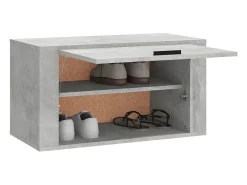 Zapatero de pared gris hormigón 70x35x38 cm