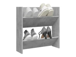 Zapatero de pared Gris hormigón 60x18x60 cm Aglomerado