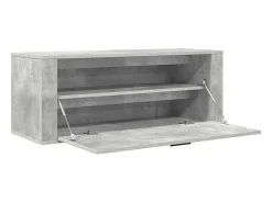 Zapatero de pared gris hormigón 100x35x38 cm