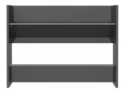 Zapatero de pared madera contrachapada gris brillo 80x18x60 cm ES405862