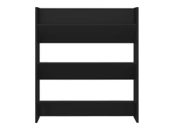 Zapatero de pared negro 80x18x90 cm madera contrachapada