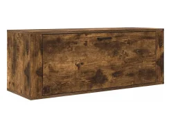Zapatero de pared Roble ahumado 100x35x38 cm
