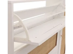 Zapatero de ratán MCW-M37, blanco