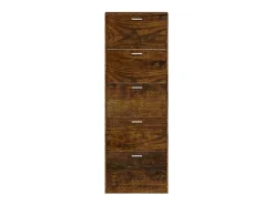 Zapatero de roble ahumado 59x17x169 cm Madera de ingeniería