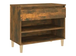 Zapatero de roble ahumado 70x36x60 cm Madera de ingeniería